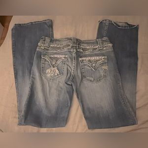 Women’s denim straight leg extra long jeans!